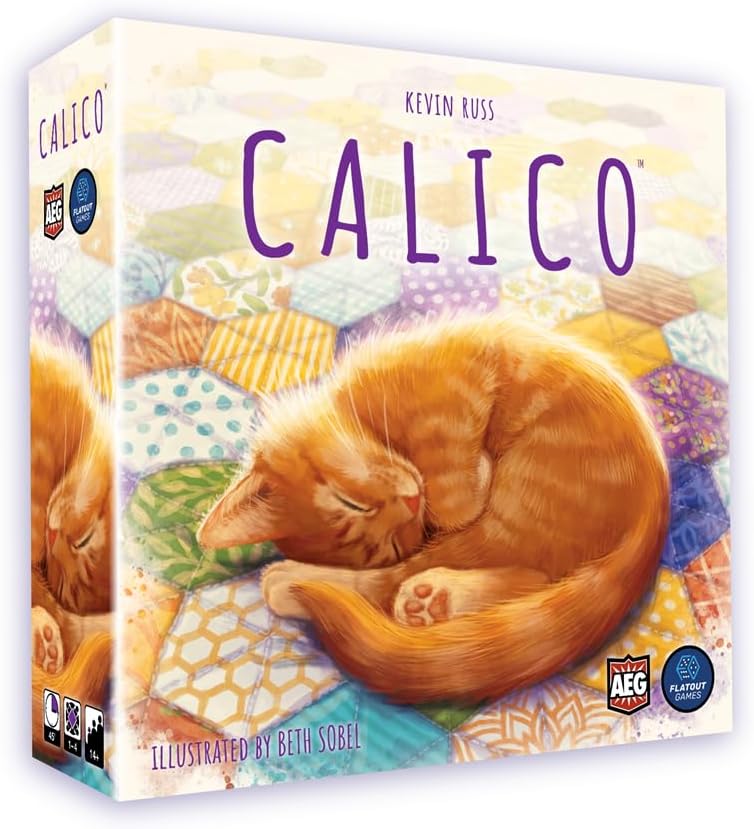 AEG & Flatout Games | Calico – Award Winning Board Game for the Whole Family | From the Creators of Cascadia | Easy to Learn | Quick to Play | Make Quilts and Attract Cats! | Ages 10 and up