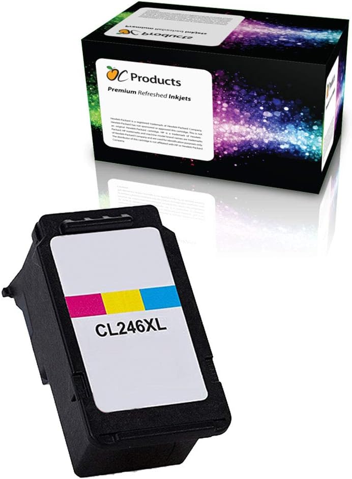 Remanufactured Ink Cartridge Replacement for Canon CL-246XL for Canon MG2520 MG2922 MG2555 MG2920 MX490 iP2820 Printers (1 Color)