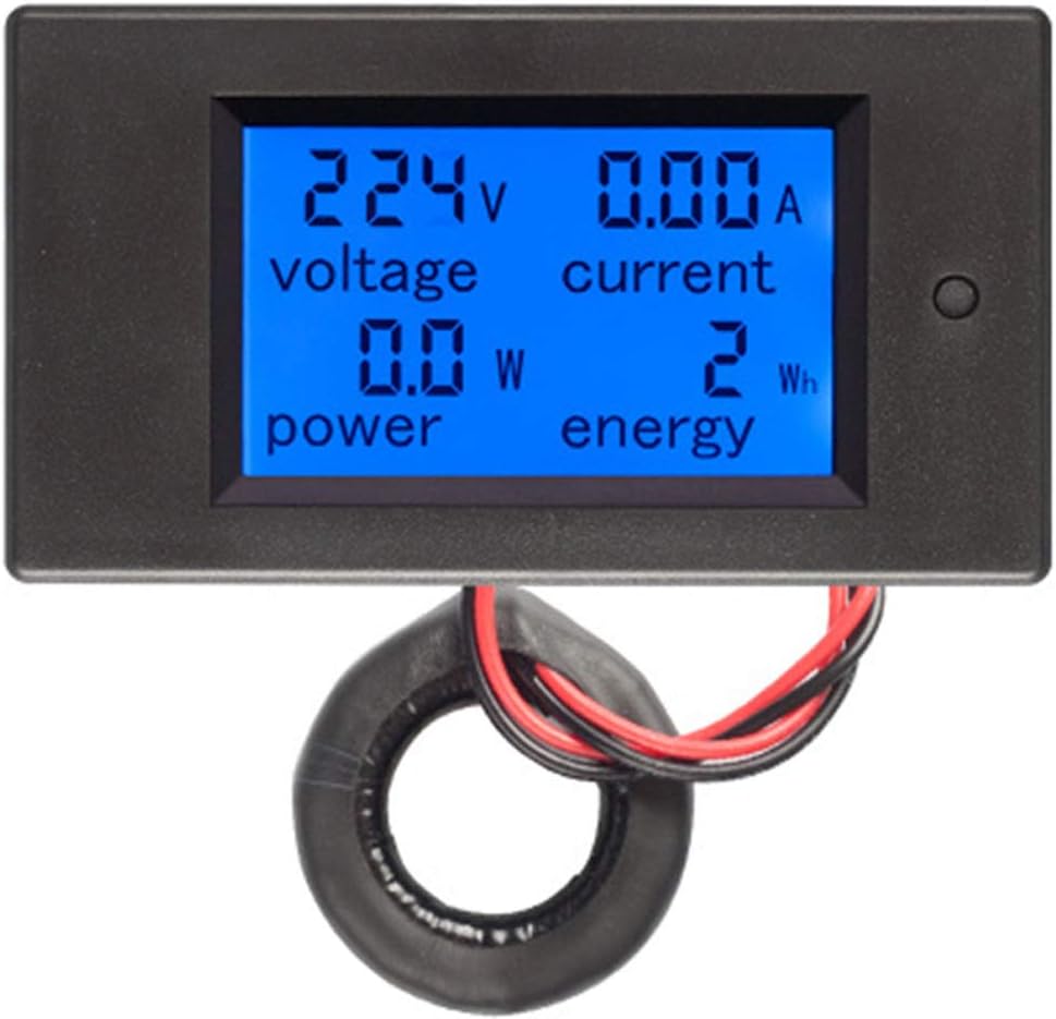 HiLetgo Digital Multimeter AC 80-260V 100A PZEM-061 LCD Display Digital Current Voltage Power Energy Multimeter Ammeter Voltmeter with Current Transformer CT