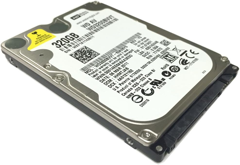 Western Digital WD3200BVVT 320GB 8MB Cache 5400RPM SATA 3.0Gb/s 2.5″ Notebook Hard Drive (For PS3, PS4 & Laptop) – w/ 1 Year Warranty