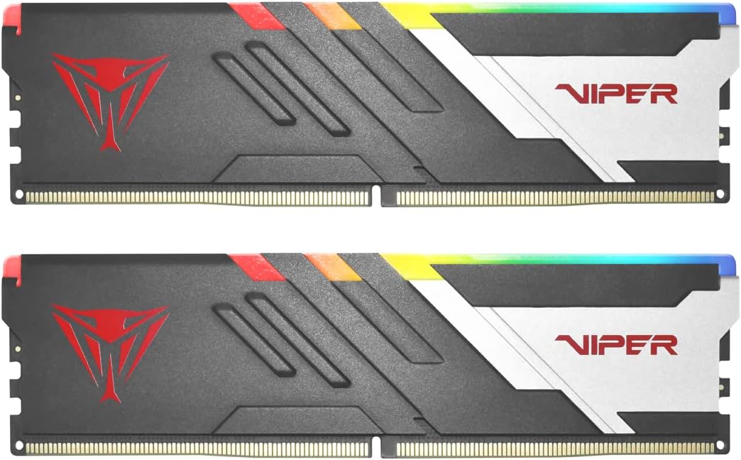 Patriot Viper Venom RGB DDR5 RAM 64GB (2X32GB) 6000MT/s CL30 UDIMM Desktop Gaming Memory Kit – PVVR564G600C30K