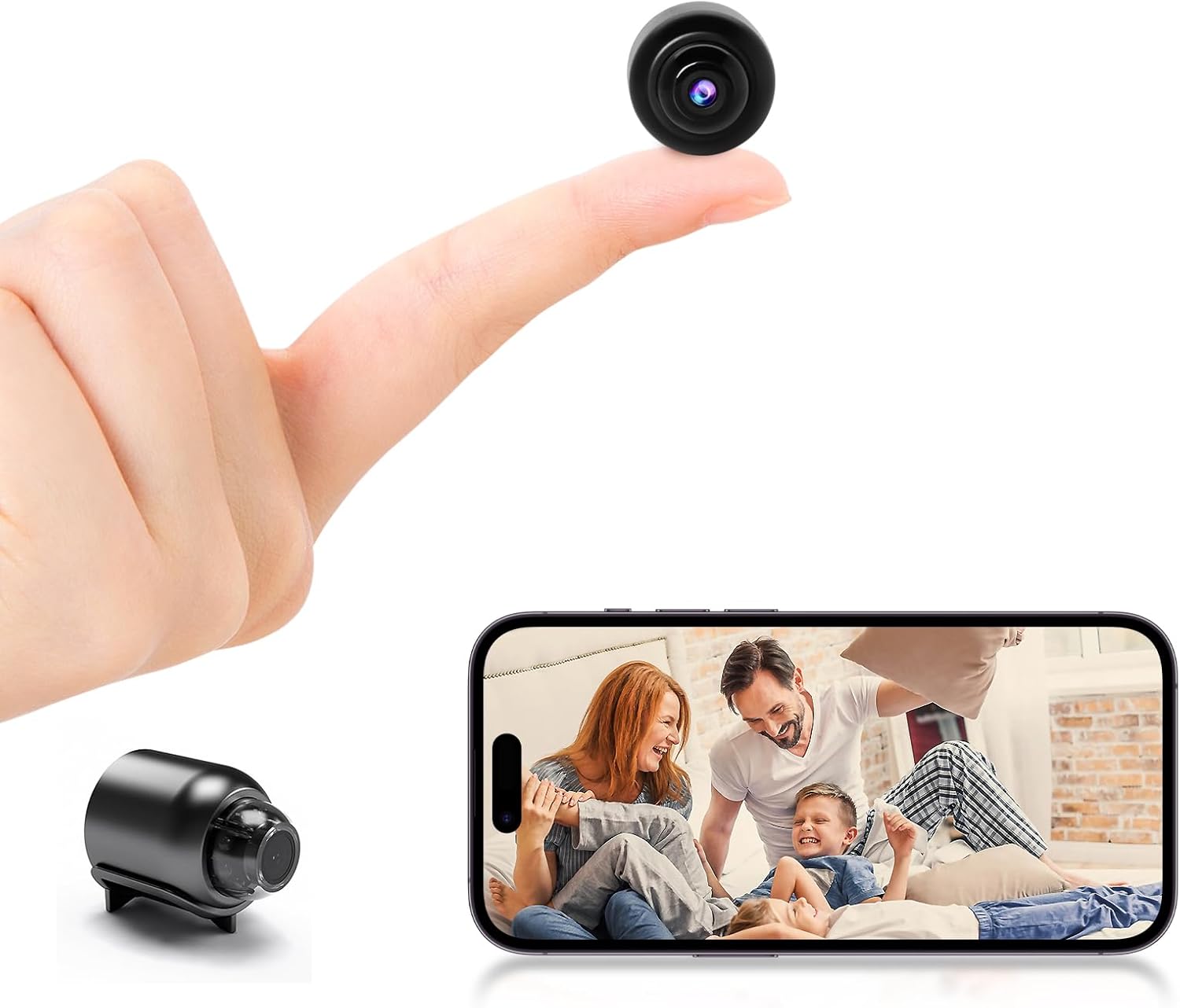 New Smallest Wireless WiFi Camera,HD1080P Mini Camera,Smart Home Security Camera,Portable Smart Home Baby Monitor Cam with Night Vision,Motion Detection,Cloud Storage for Security with iOS AndroidAPP