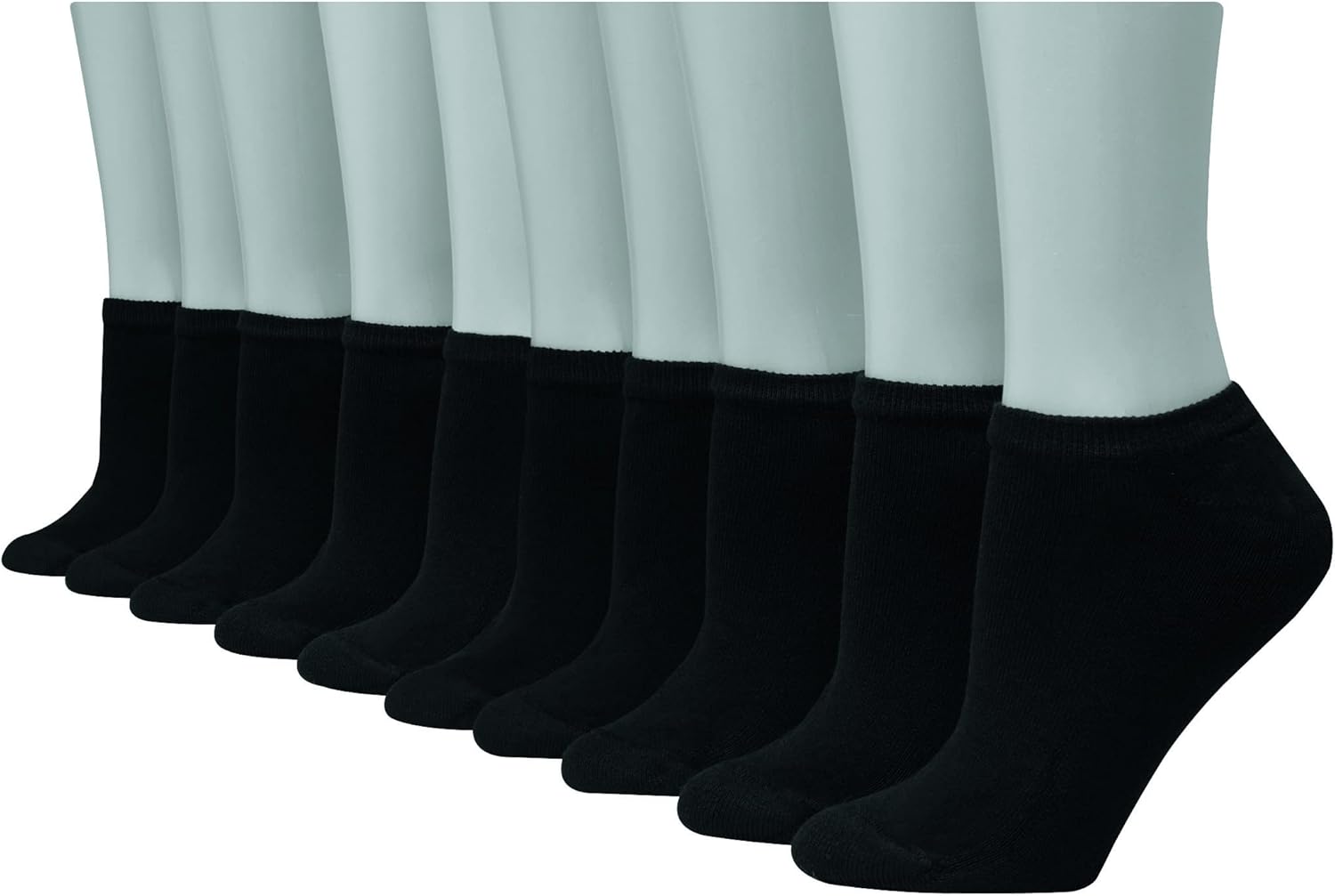 Hanes Women’s Value, No Show Soft Moisture-wicking Socks, Available in 10 and 14-packs