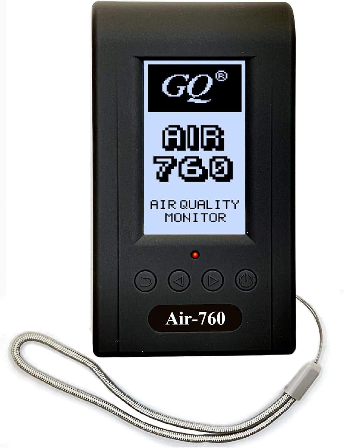 GQ Air Quality Monitor Air-760 AQI PM1.0 PM2.5 PM10 CO2 HCHO Temperature Pressure Formaldehyde Detector Air Quality Tester Confined Space Clean Air Monitor Real Time Test Rechargeable Battery