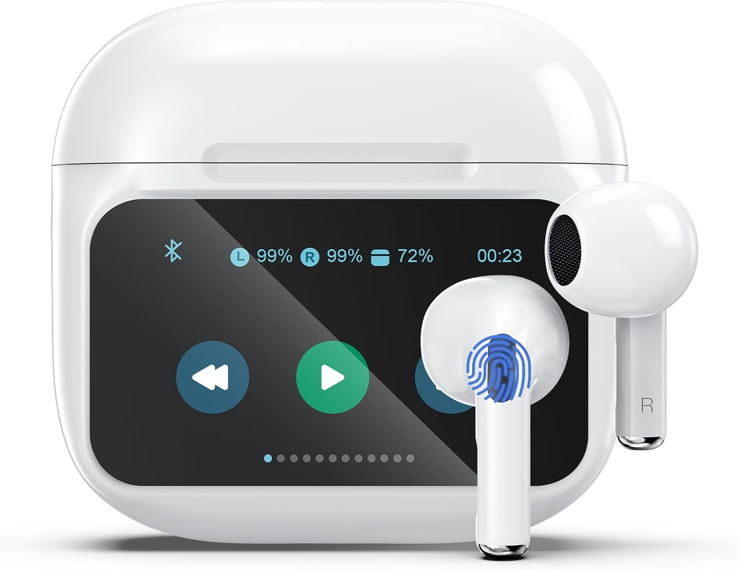 A11 PRO Translator Earbuds Real-Time, Language Translator Earbuds for 144 Languages & 8 Offline Translations, Instant Two-Way Translation Device with APP & Charging Base for Travel Business Meetings