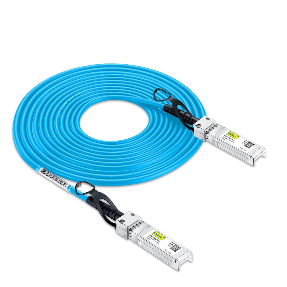 [Blue] Colored 10G SFP+ DAC Cable – Twinax SFP Cable for Cisco SFP-H10GB-CU5M, Ubiquiti UniFi, D-Link, Supermicro, Netgear, Mikrotik, Fortinet, 5-Meter(16.4ft)