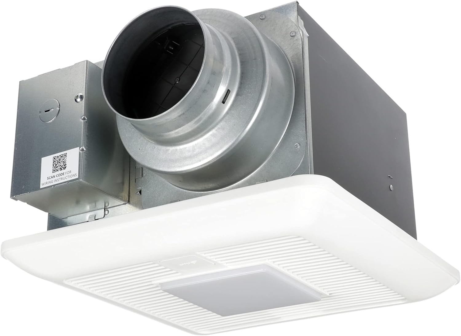 Panasonic FV-0511VKSL2 WhisperGreen Select Ventilation Fan with Light and Speed Controls, 50-80-110 CFM, Quiet Energy Star Certified Ceiling Mount Bathroom Fan with Pick-A-Flow Airflow Technology