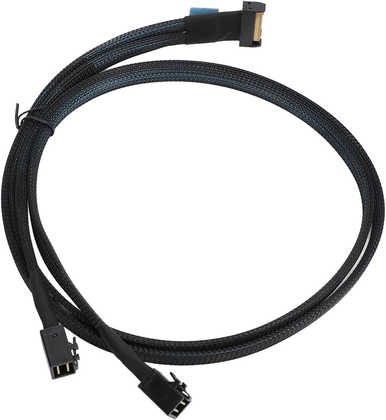 for MCIO 8i to 2 x SFF 8643 Cable, PCIe 5.0 32GT / s High Speed for MCIO X8 to Mini SAS HD SFF 8643 Cord for Server Data Center 31.5in, Stable Connection