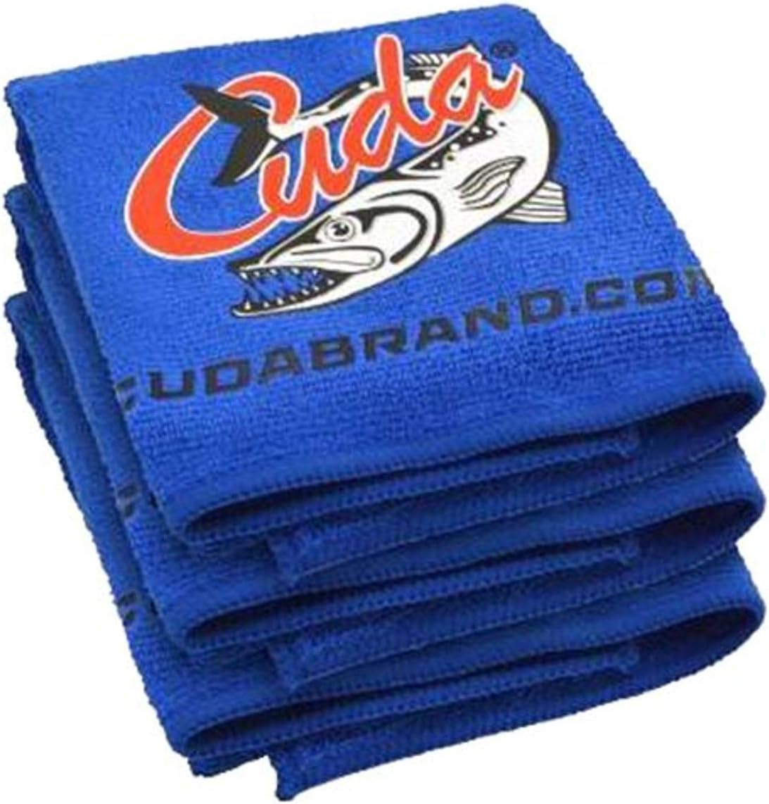 Cuda Microfiber Towels, Package of 3, Blue, 16″ x 16″, (18217)