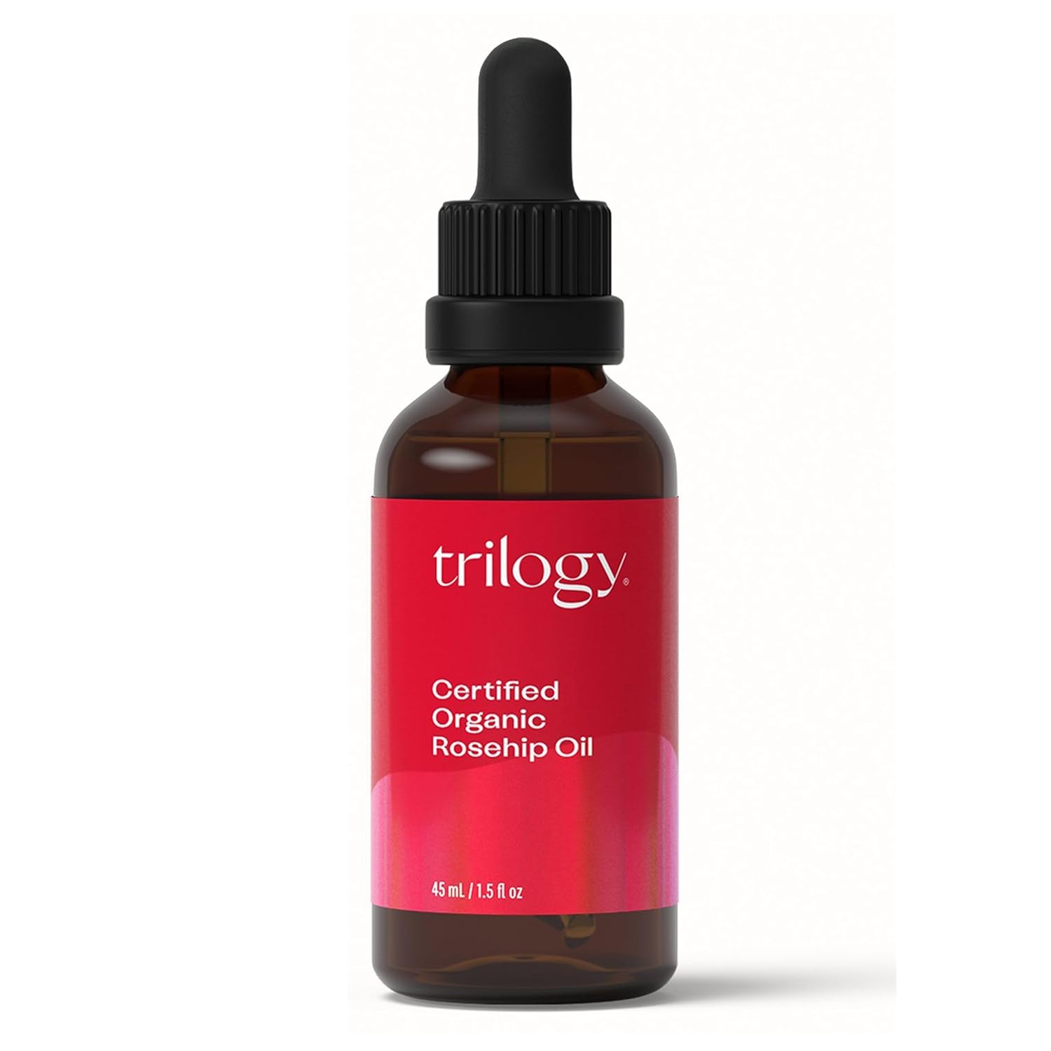 Trilogy Certified Organic Rosehip Oil – Pure Cold-Pressed Rosehip Seed Oil for Scars, Stretch Marks, Fine Lines & Wrinkles – With Omega 3, 6 & 9 for All Skin Types, USDA Certified, 1.52 Ounce