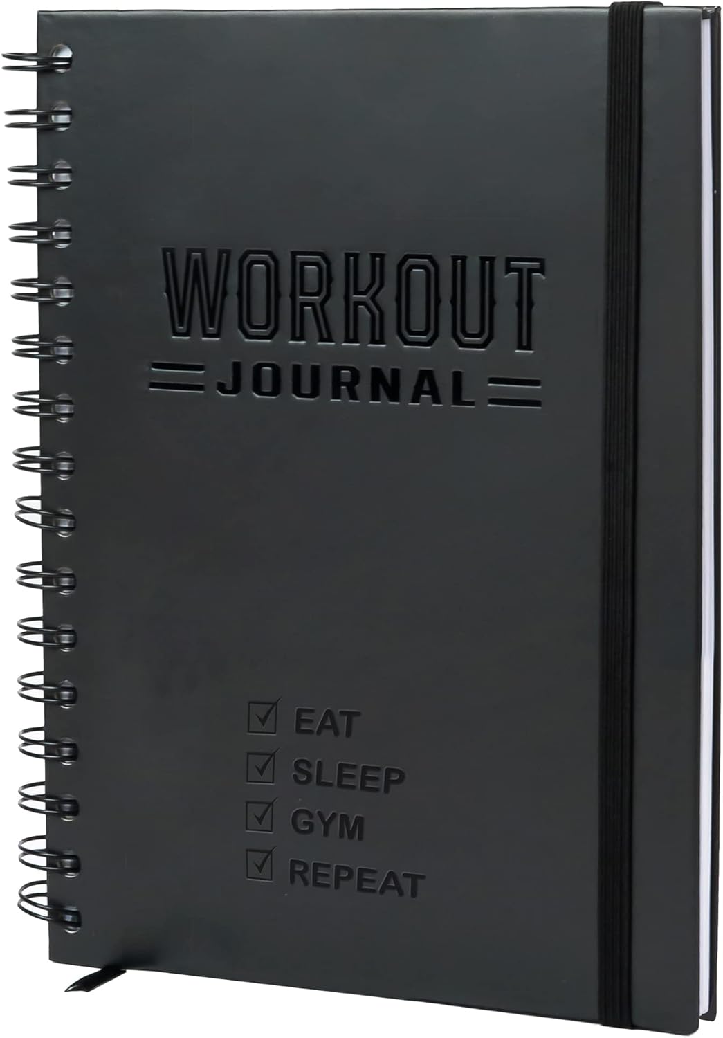 Hardcover Fitness Journal Workout Planner for Men & Women – A5(5.7″ x 8.3″) Sturdy Workout Log Book to Track Gym & Home Workouts