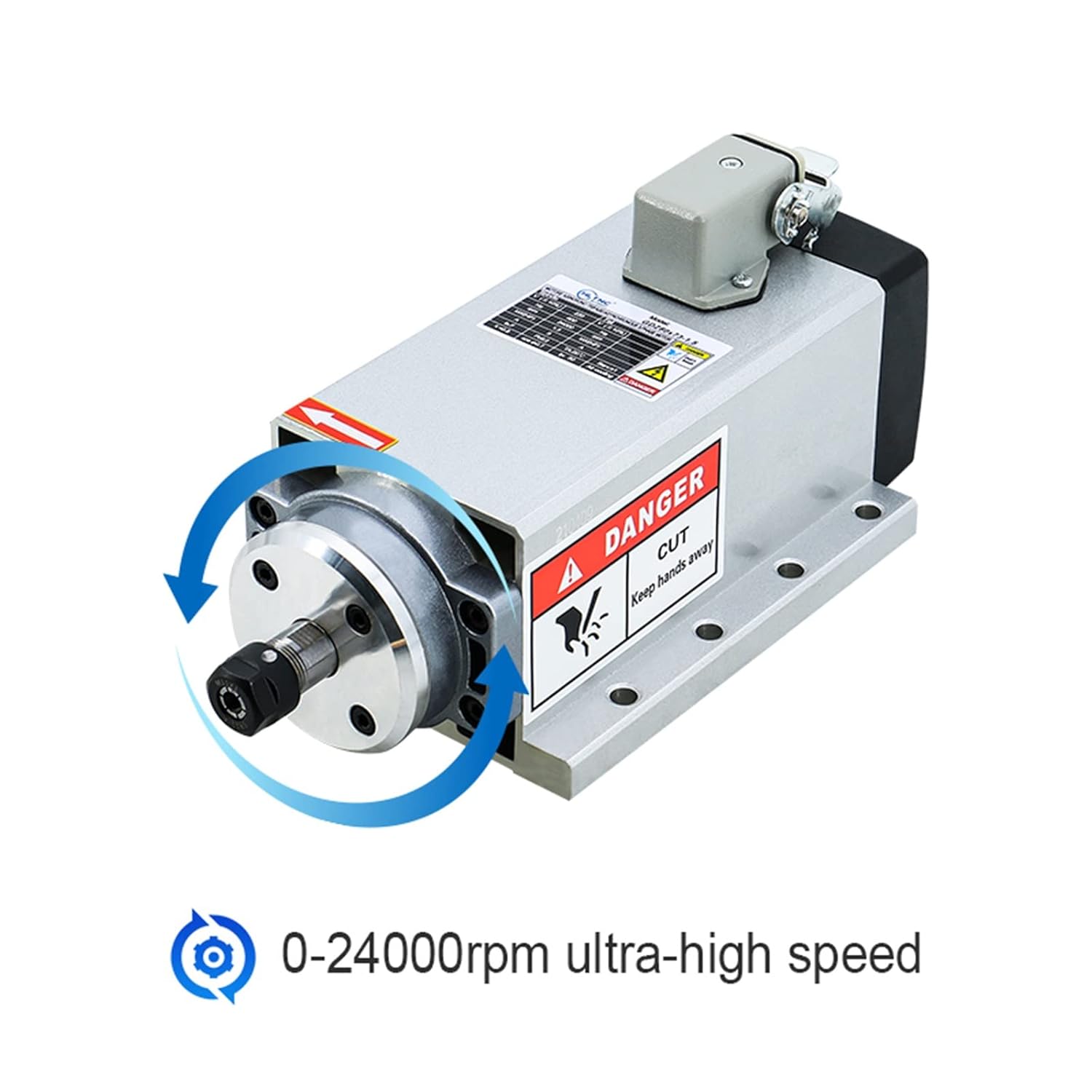 110V Spindle Motor Kit，2.2Kw Spindle Motor 24000Rpm 400Hz ，VFD Variable Frequency Drive ，13 pcs ER20 Collets （1-13mm） for CNC Router Engraving Milling Machine