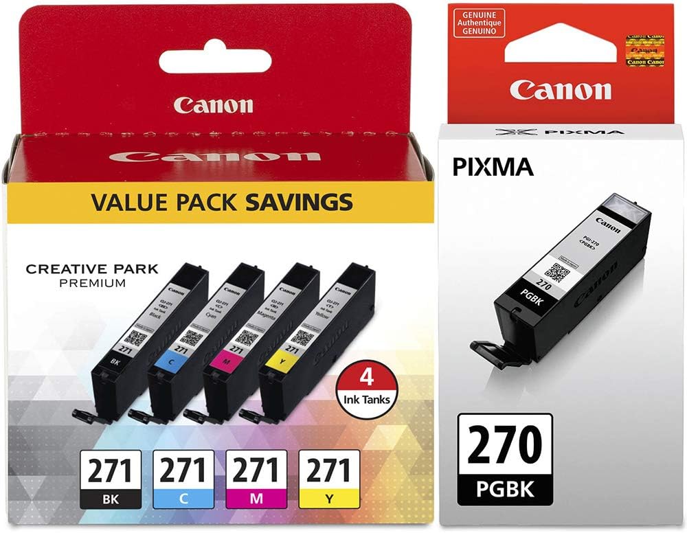 Canon PGI-270 Pigment Black Ink Tank CLI-271 CMYK Ink Tank 4-Pack