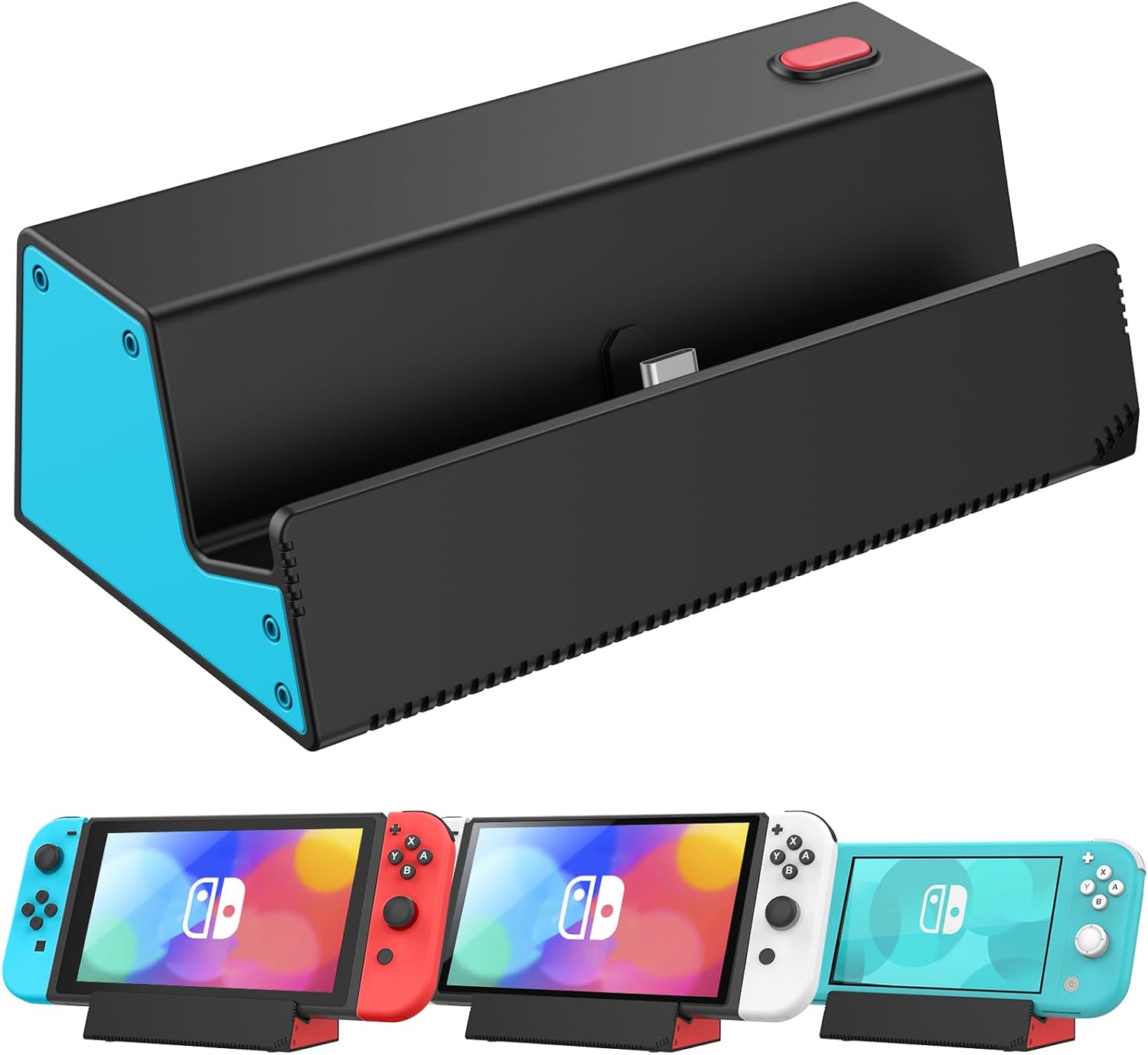 HEIYING Switch Charging Dock for Switch/Switch Lite/Nintendo Switch OLED, Portable Type C Port Switch Dock Stand to Charge Switch Console Series.