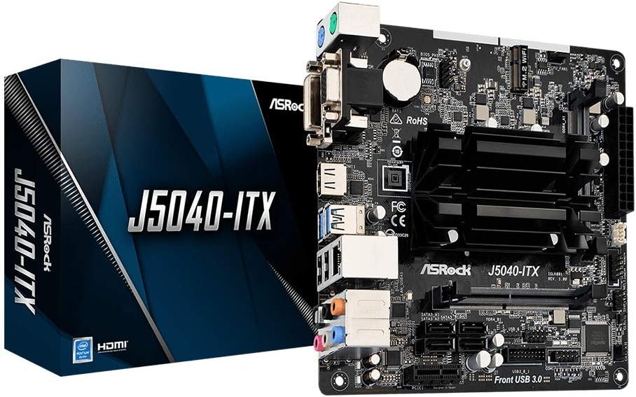 ASRock J5040-ITX Intel Quad-Core Processor J5040 Chipset Mini-ITX Motherboard