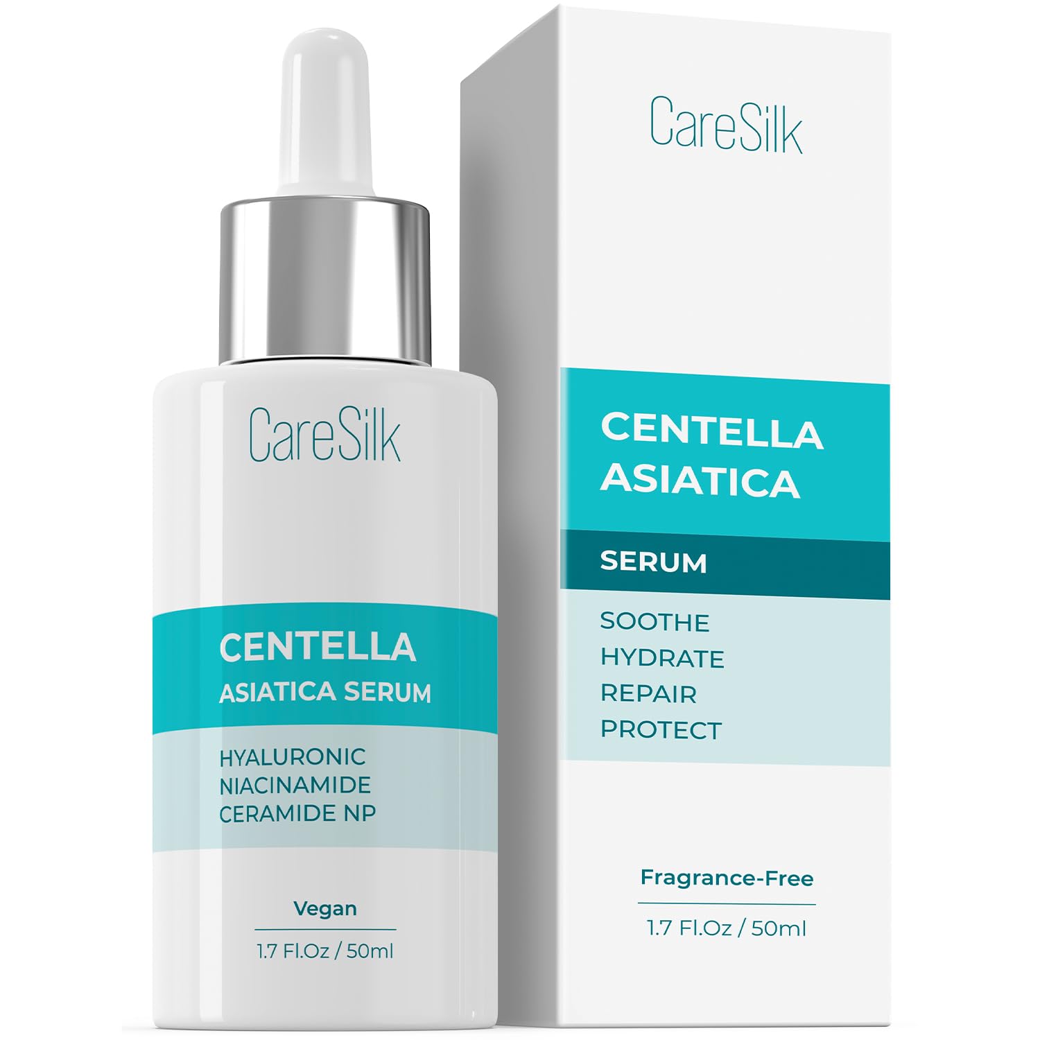 Centella Asiatica Face Serum – Natural Calming & Protecting Moisturizer with Pure Fermented Centella Extract – Niacinamide & Hyaluronic Acid Serum for Face