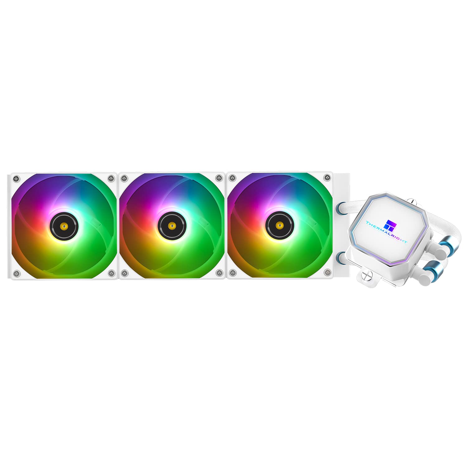 Thermalright Frozen Prism 360 White ARGB AIO Water Cooler,Liquid CPU Cooler, 3×120mm PWM Fans Water Cooling System,1850RPM High Speed,Compatible with AMD/AM4/AM5 & Intel LGA1156/1200/2011/1700