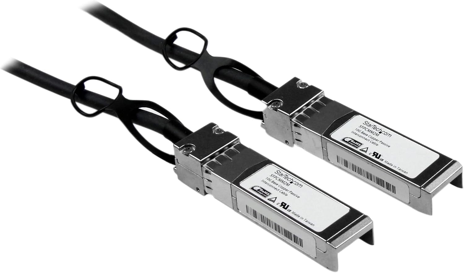 StarTech.com Cisco SFP-H10GB-CU2M Compatible 2m 10G SFP+ to SFP+ Direct Attach Cable Twinax – 10GbE SFP+ Copper DAC 10 Gbps Low Power Passive Transceiver Module DAC Firepower ASR920 (SFPCMM2M)