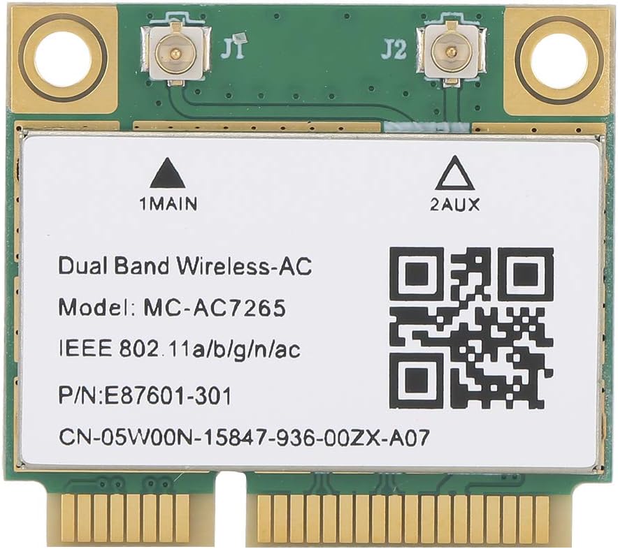 Zunate PCIe Network Card, 2.4G Frequency Band(5G) Card, Universal Bluetooth 4.2 Network Adapter, for Mini PCIE Half Height Card Slots, Computer, Desktop