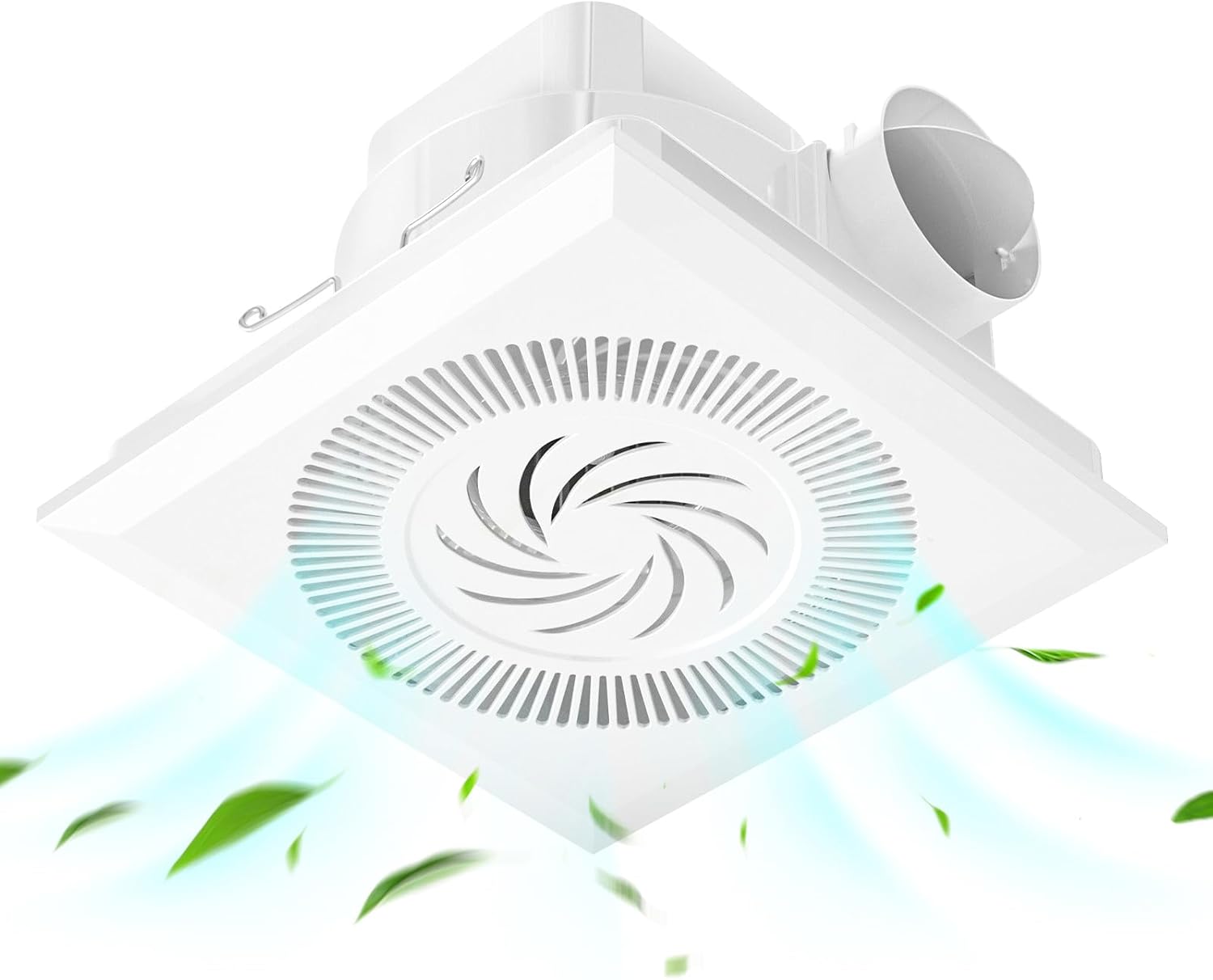 Hon&Guan Bathroom Exhaust Fan, Quiet Square Bathroom Vent Fan 111 CFM, 1.0 Sones, Ceiling Mount Ventilation Fan, Bathroom Ceiling Fan, Exhaust Fan Bathroom for Home Bath Hotel