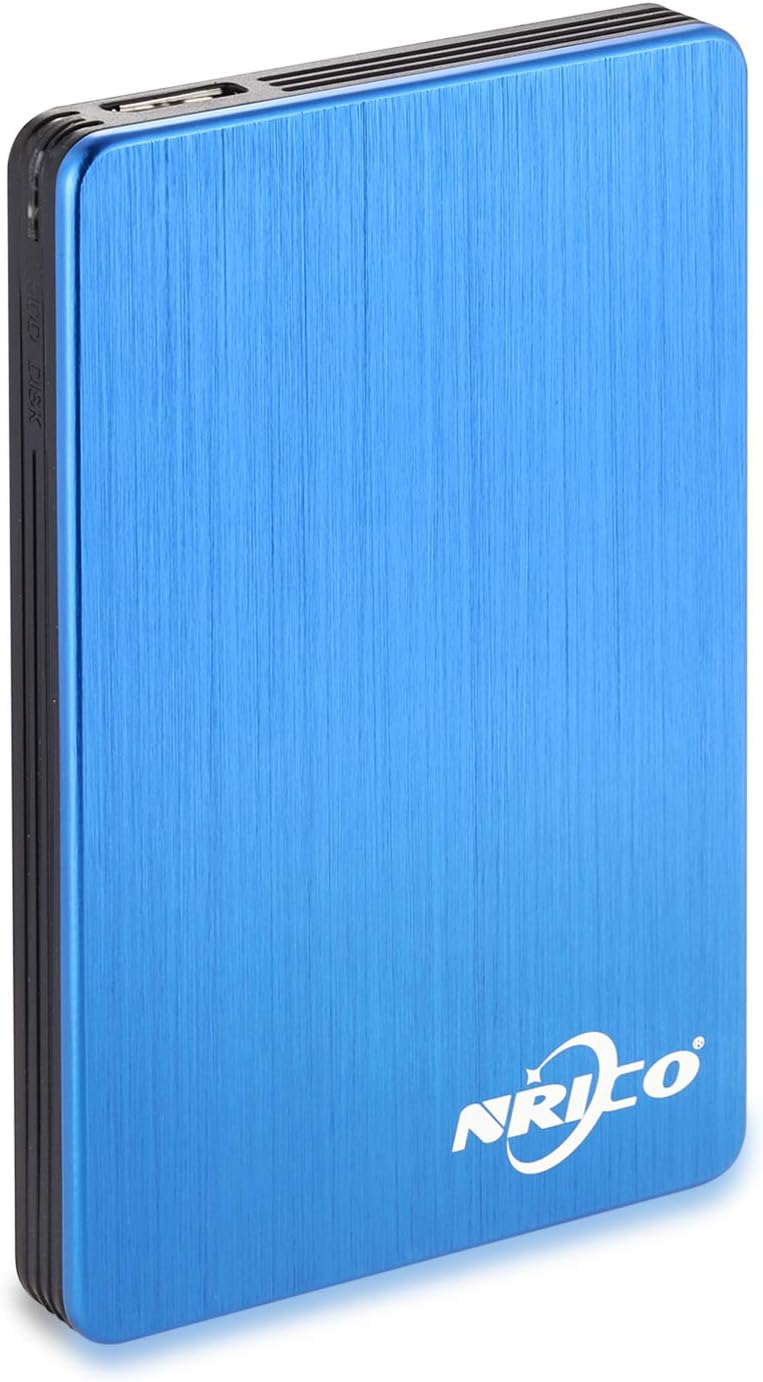 NRICO 500GB Portable External Hard Drive USB 3.0 HDD 2.5inch Storage Compatible for PC, Mac, Desktop,PS4 (500GB, Blue)