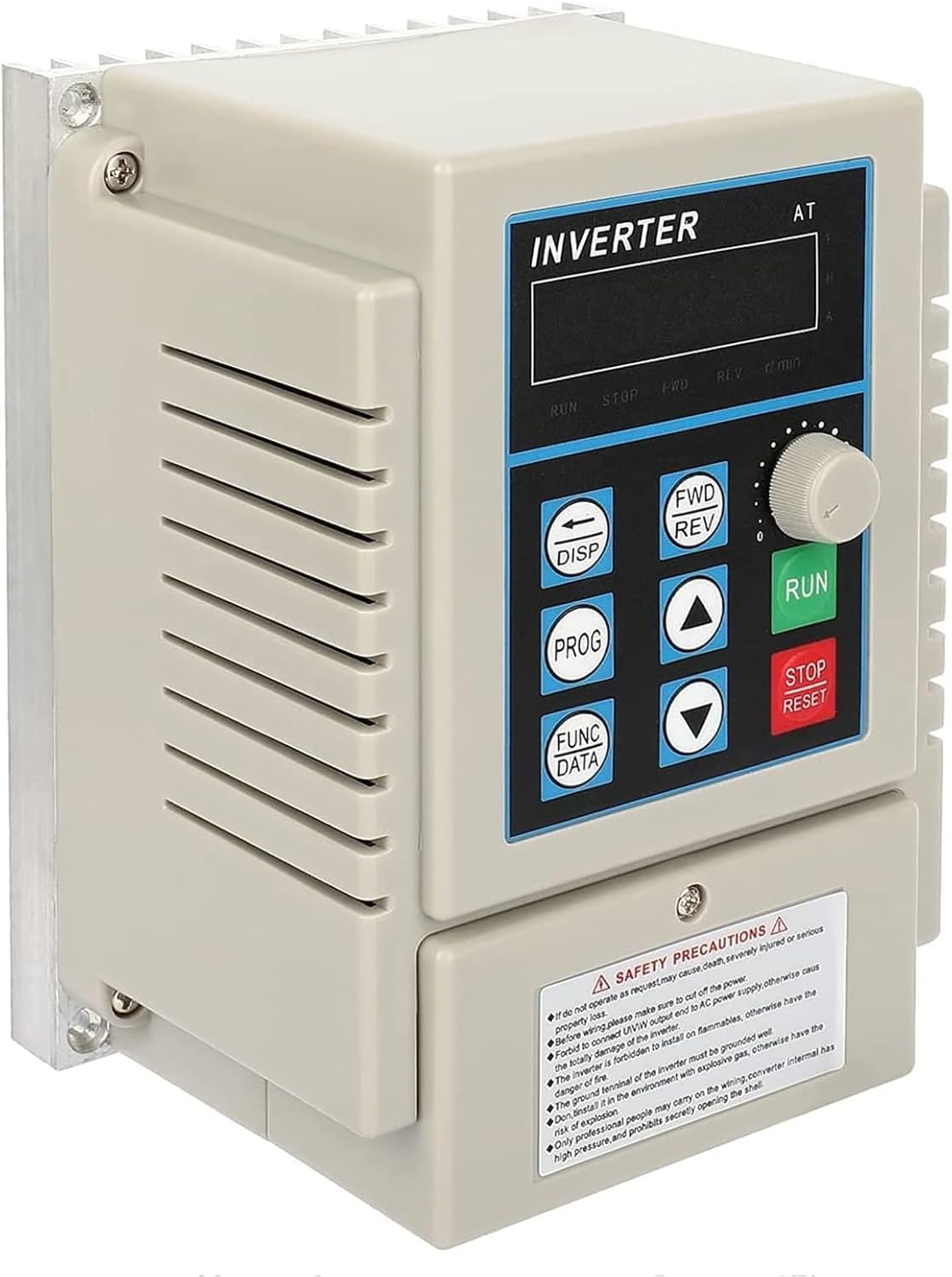 AC 220V Variable Frequency Drive Single Phase Input to 3 Phase Output Frequency Converter VFD Inverter for Spindle Motor Speed Control (0.75KW 1HP 5A)