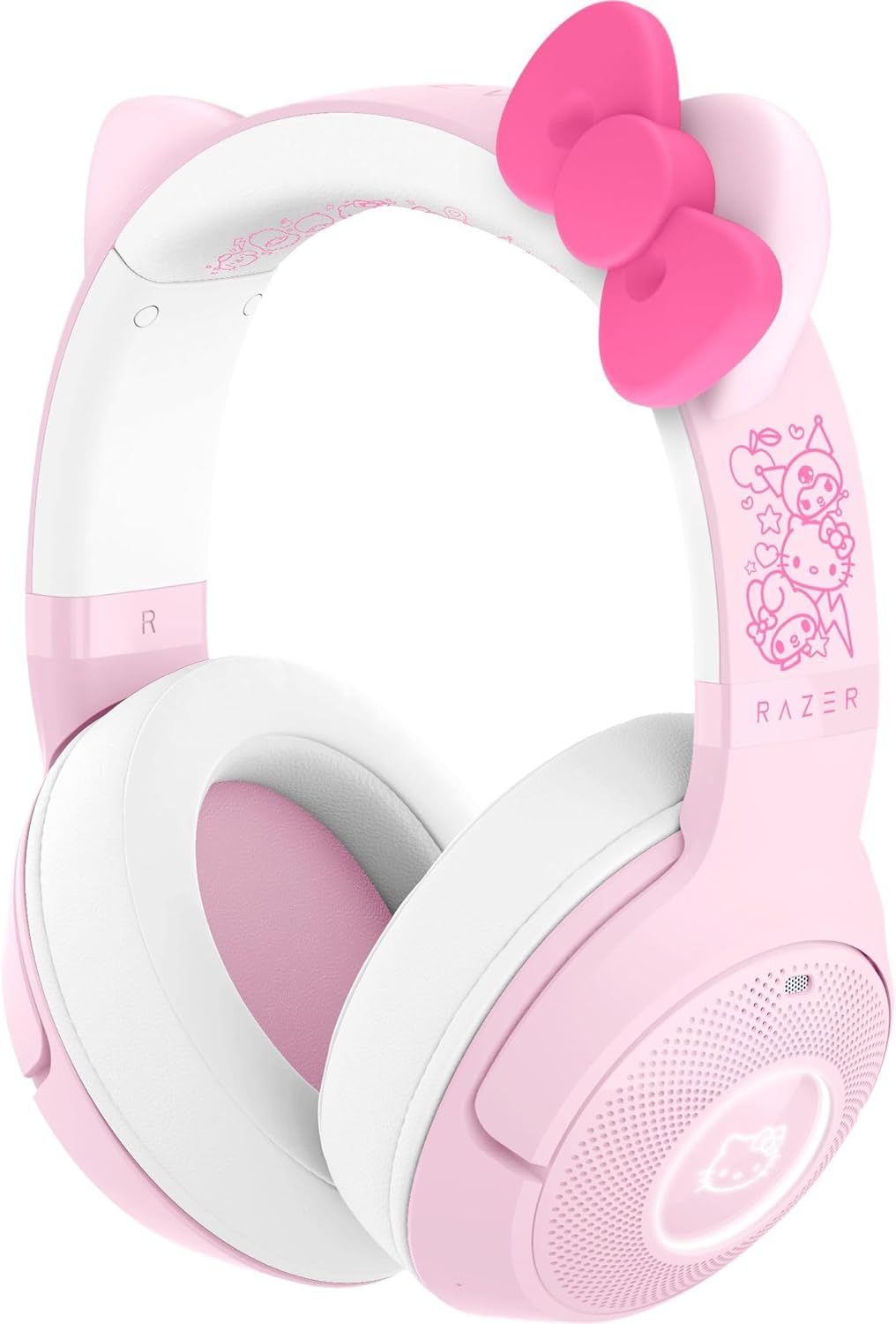 Razer Kraken Kitty V2 BT Wireless RGB Headset: Chroma RGB – Bluetooth 5.2-40 mm Drivers – Noise-Cancelling Mics – Lightweight – 40 Hr Battery w/Type C Charging – Hello Kitty & Friends Edition