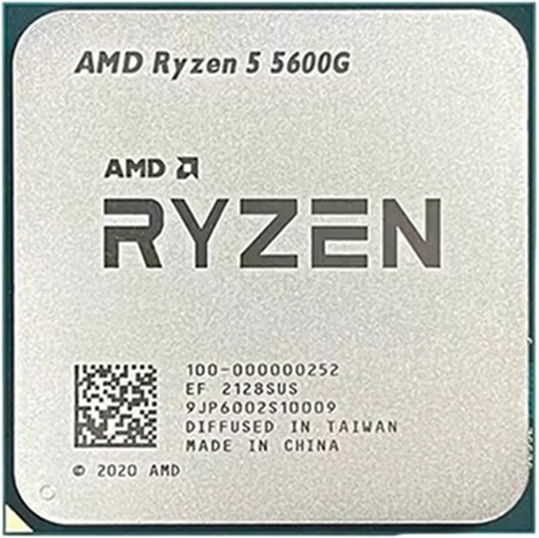 CPU Processor AMD RYZEN 5 5600G 5600G Processor 3.9GHz 6-Core 12-Thread 65W ZEN 3 Vega 7 Graphics Card Socket AM4 CPU for PC Gamer, Zhanglin666