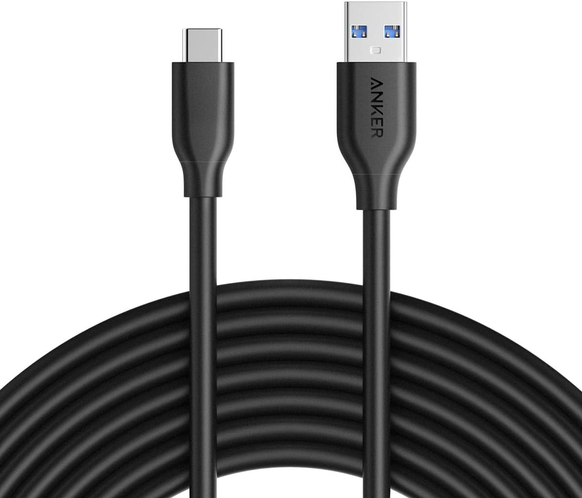 Anker USB to USB C Cable, Powerline 3.0 USB A to USB C Charger Cord with 56k Ohm Pull-up Resistor for Samsung Galaxy Note S8/S9 and More(10FT,Black)