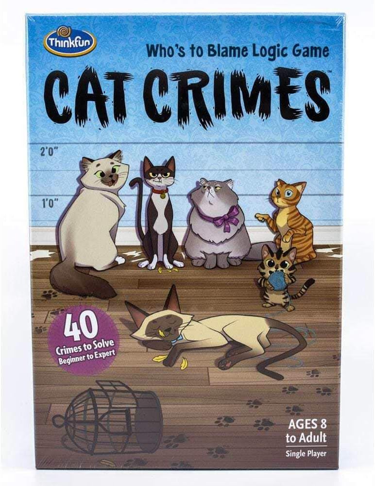 ThinkFun Cat Crimes Brainteaser – Engaging Logic Game for Kids and Adults | Develops Critical Reasoning Skills |Durable Components | Fun Cat Themed Artwork | Ideal for Ages 8+