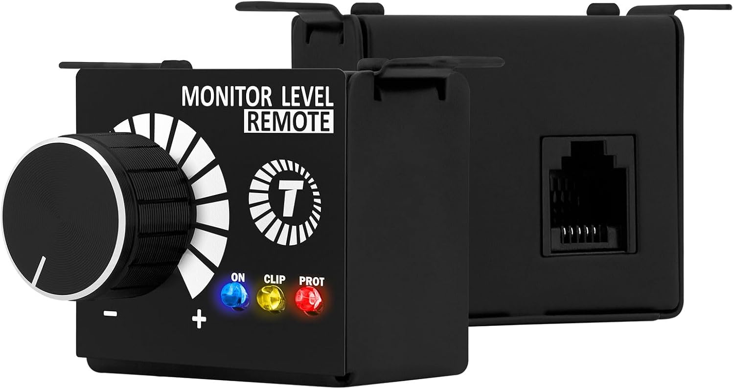 Taramps Monitor Level Remote Controller Volume Regulator Bass Knob Exclusively for Taramps Specific Amplifier, Volume Remote, Black, Small, Adjuster Integrated LEDs: On, Clip and Protection.