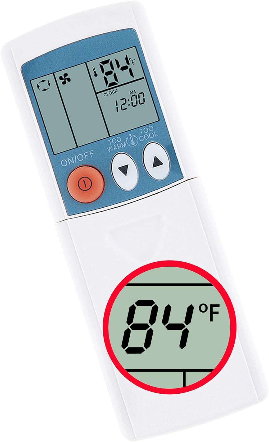 RCECAOSHAN Compatible with Mitsubishi Electric Mr Slim Air Conditioner Remote Control MSZ-HM18NA-U1 MSZ-HM24NA-U1 MSZ-WR24NA-U1 MUZ-HM18NA MUZ-HM24NA Display in Fahrenheit