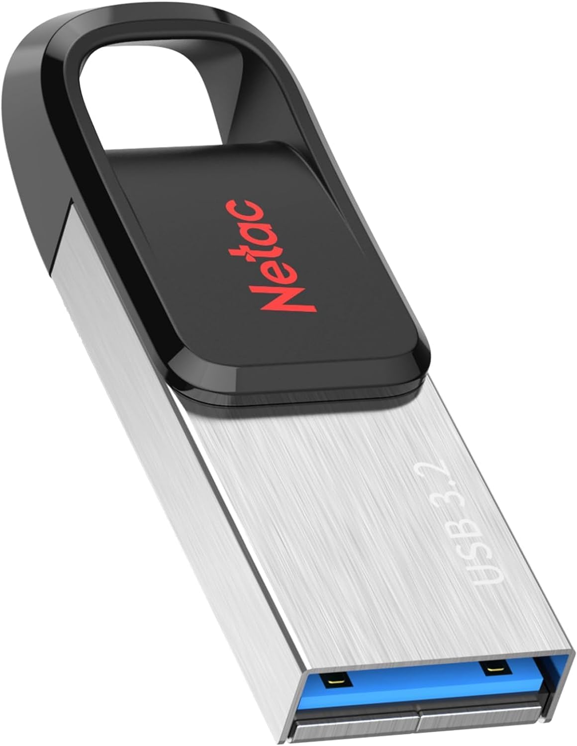 Netac 64GB Flash Drive USB 3.2 Interface Read speeds up to 120MB/s Memory Stick Lightweight Metal Enclosure for External Storage Data/Computer/PC/Laptop/Sound, UM3