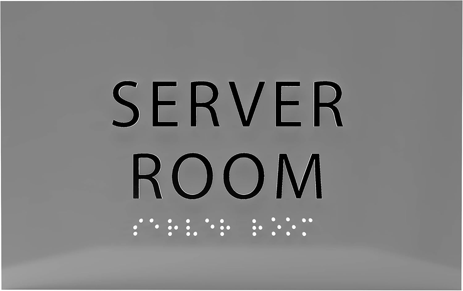 6″ X4″ Server Room Sign – ADA Compliant Tactile Graphics Grade 2 Braille Text | Wall Mount Plastic IT Staff Signs for Offices, Hotels, Schools, Warehouses, and Construction Site