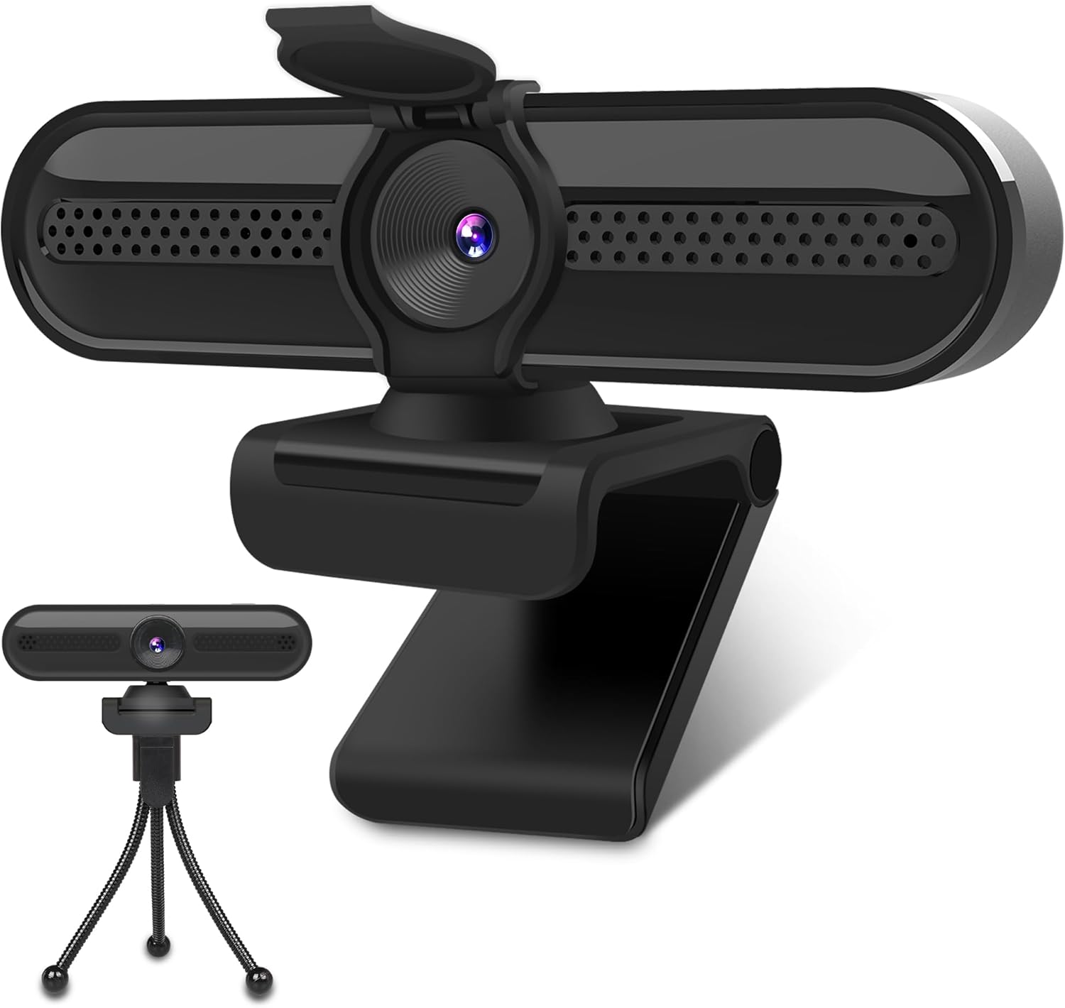 2K Webcam, FHD Computer Streaming Camera with 2K/30fps, 1080P/60fps, Autofocus, Dual Noise-Cancelling Microphones and Tripod, for Computer/Zoom/Skype/Teams/Laptop/MacBook/Windows