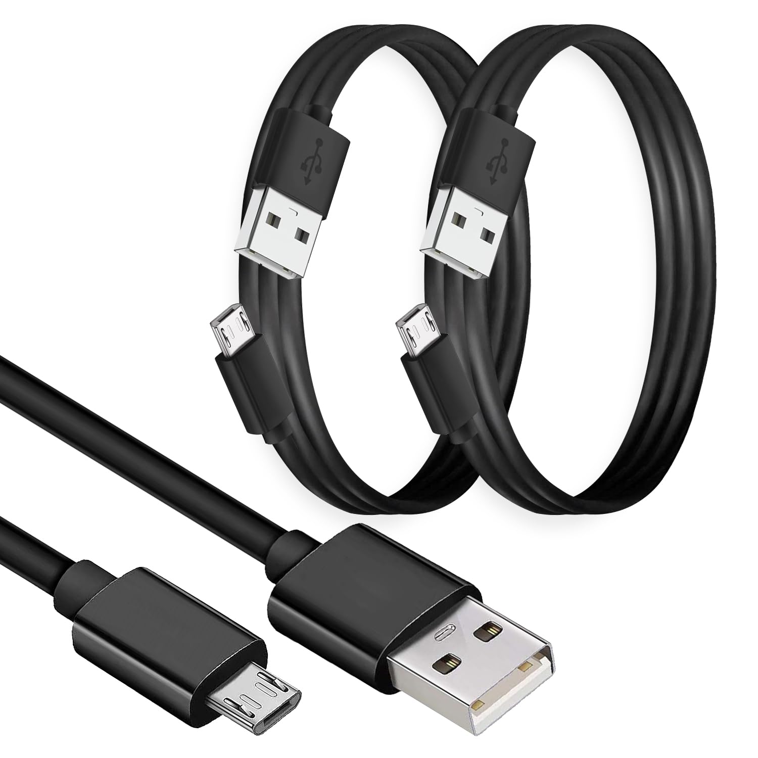 BRENDAZ Micro USB Cable (2-Pack) 10ft. Micro USB to USB Charging & Data Transfer Android USB Cord, Compatible with Kindle Fire HD Tablet, X-Box One S X, Galaxy S6, S7 Edge J7, Note 5 4 (10-Feet)