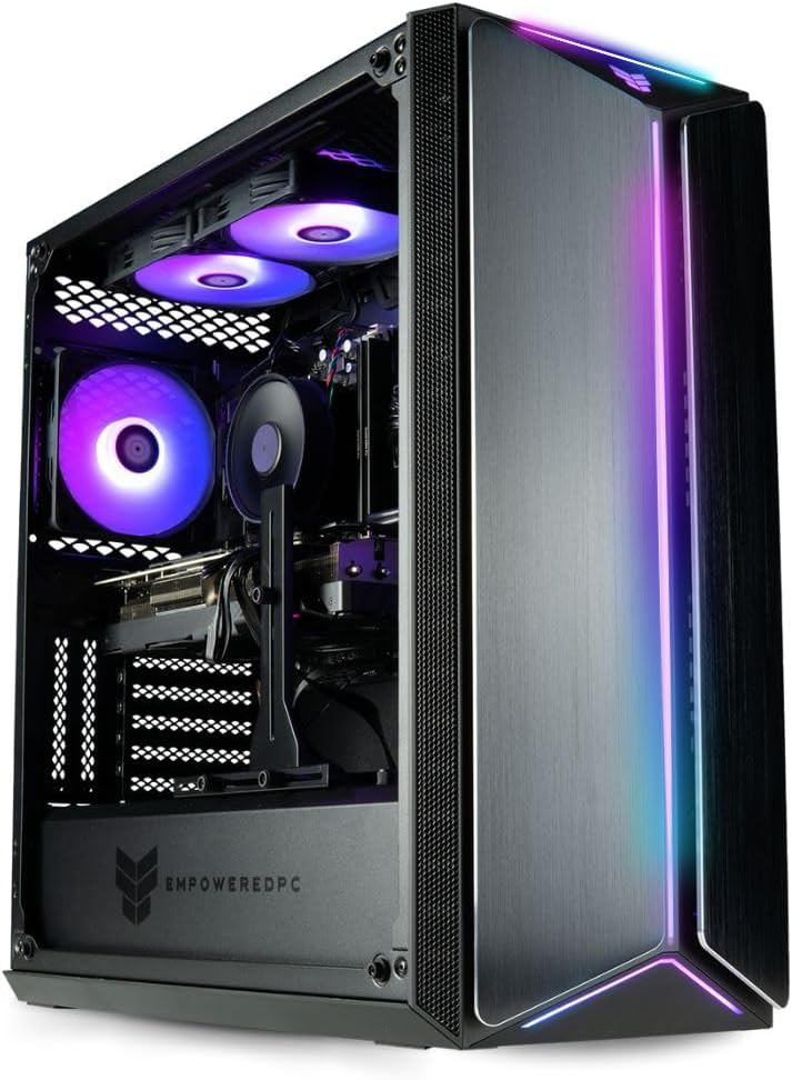 Mantis Gaming Desktop PC – (NVD GeForce RTX 4080 Super, AMD Ryzen 7 9700X Processor, 32GB DDR5 RAM, 1TB NVMe Gen4 SSD + 3TB HDD, WiFi 6 + BT, Windows 11 Home) – Prebuilt RGB Gamer Computer