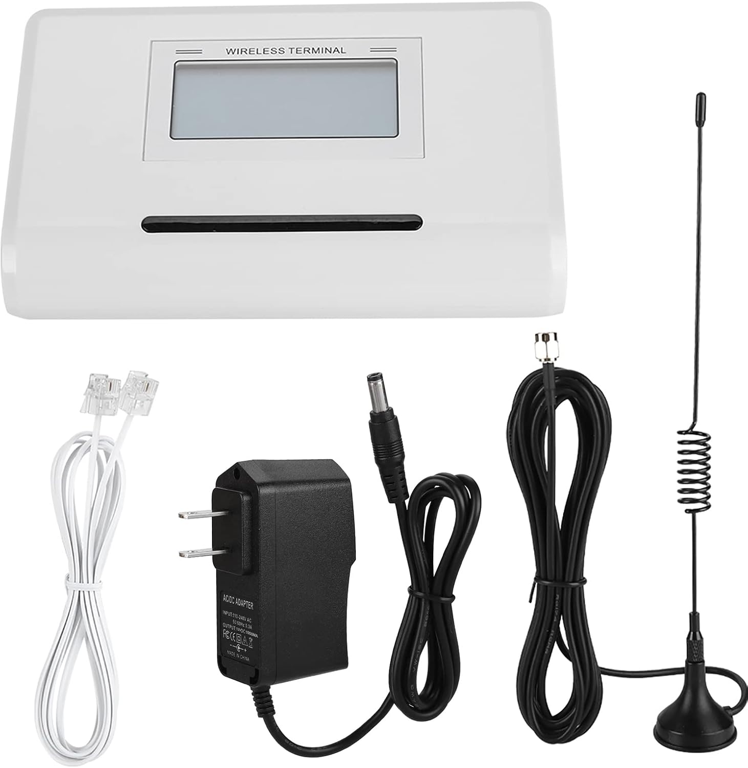 GSM Fixed Wireless Terminal GSM Gateway 900/1800MHz Wireless Access Platform Cellular Termination Equipment with LCD Dislay Accessible to Telephone Landline/Alarm/Recording Box(US Plug)