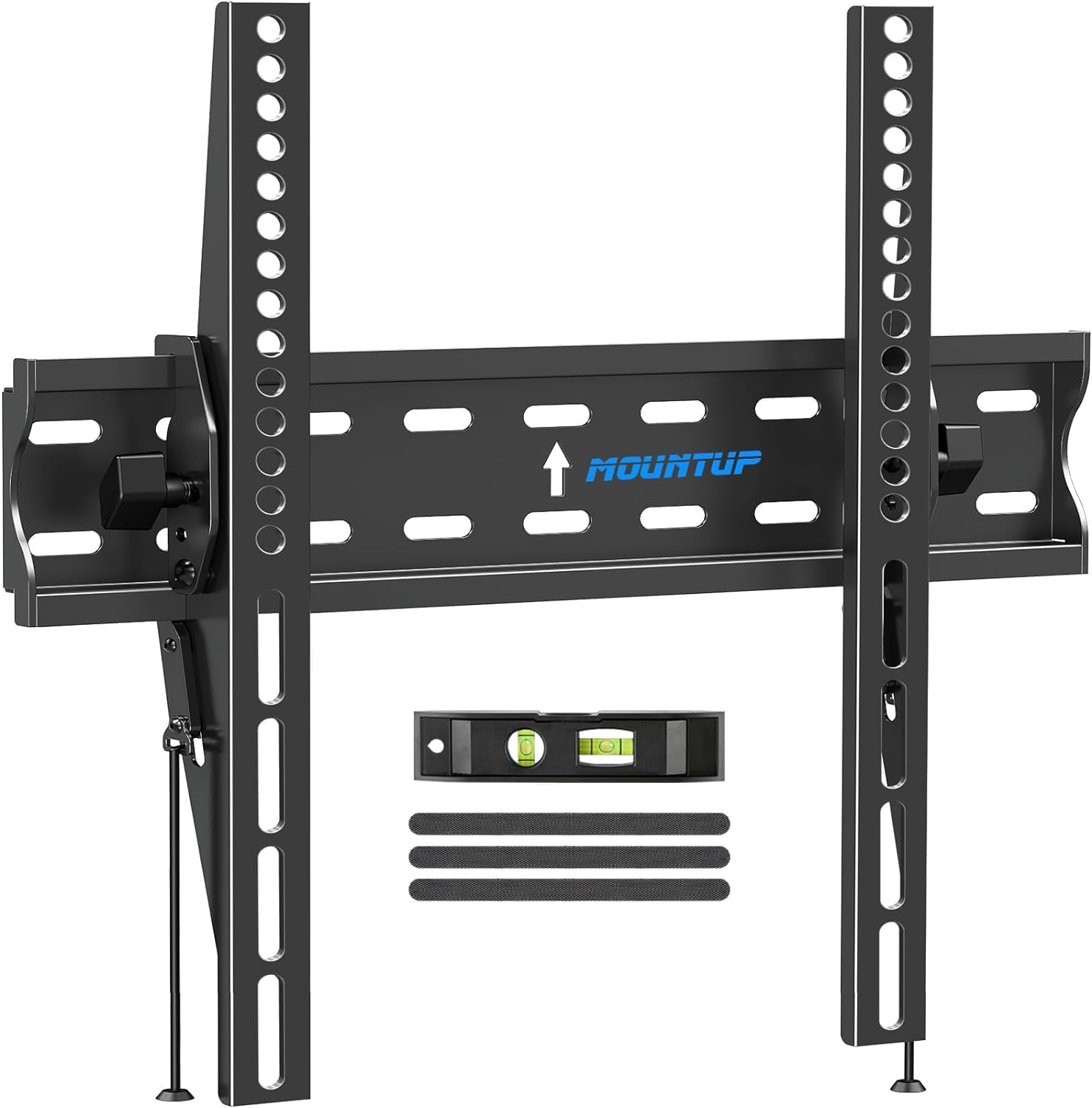 MOUNTUP UL Listed TV Wall Mount, Tilting TV Bracket for Most 26-60 Inch LED LCD OLED Flat/Curved TVs, Low Profile TV Mount Save Spacing – Fits 12″ to 16″ Stud, Max VESA 400x400mm up to 99 LBS, MU0007