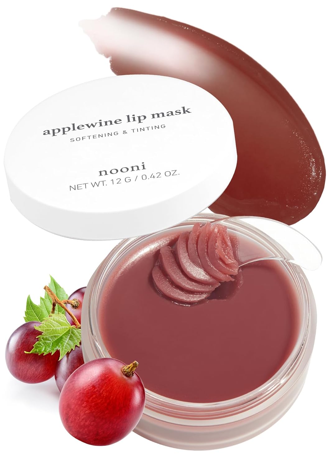 NOONI Korean Lip Butter Melting Balm (Applewine) with Shea Butter and Vitamins | Hydrating, Nourishing, Lip Butter, Lip Balm, Soothing, Moisturizing, Softening, Korean Skincare