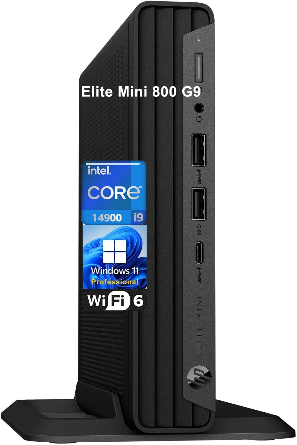 HP Elite Mini 800 G9 MFF PC Business Desktop Computer, 14th Gen Intel 24-Core i9-14900 up to 5.8GHz, 64GB DDR5 RAM, 4TB PCIe SSD, WiFi 6, RJ-45, Type-C, HDMI, DisplayPort, Windows 11 Pro Vent-HEA