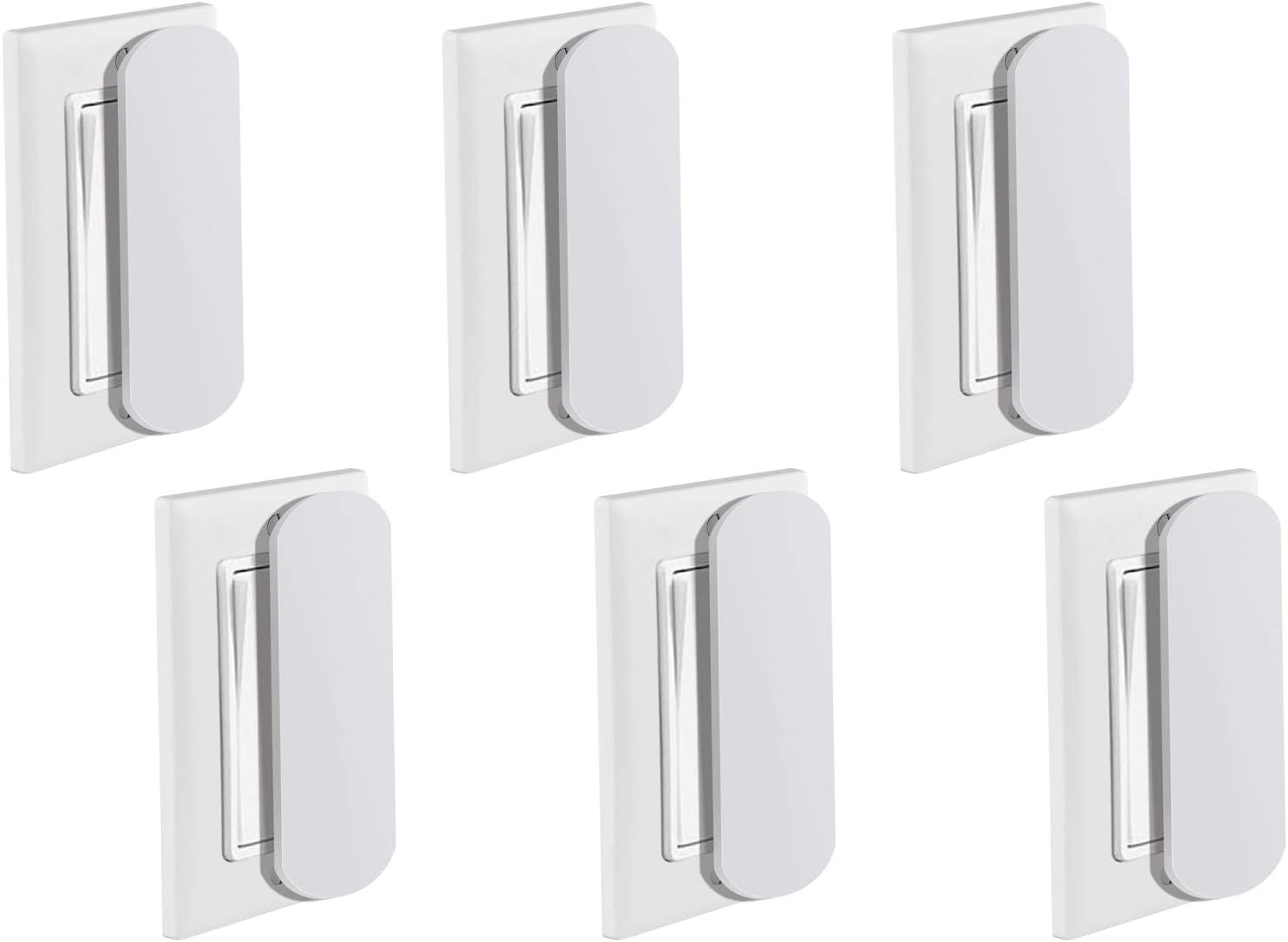 Magnetic Switch and Outlet Cover Light Switch Guards for Flat Modern Switches Toggle Switches, for Sabbath, Home and Office (6 Pack)