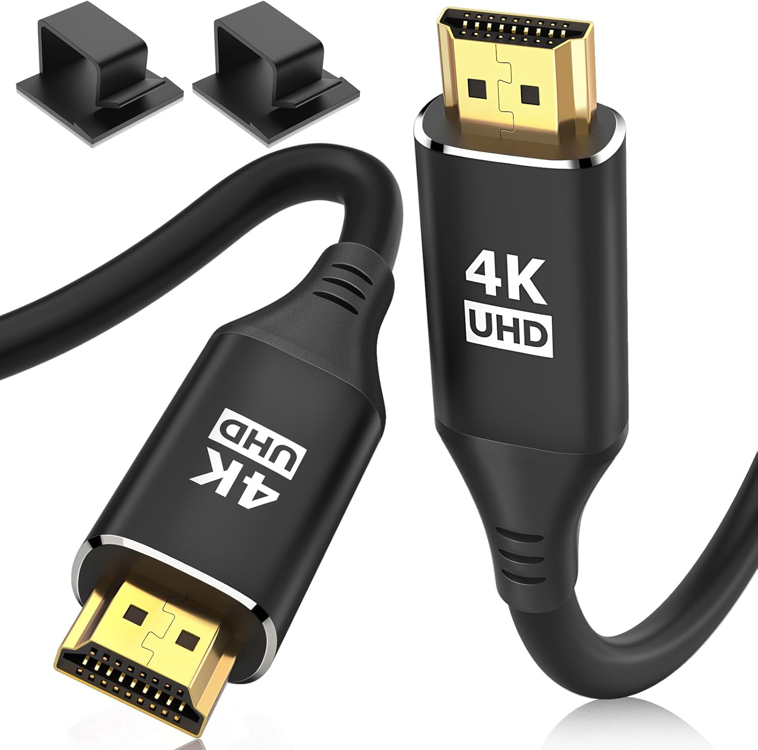 HDMI Cables 20FT/6M, 4K @ 60 Hz in-Wall CL3 Rated HDMI 2.0 Cord High Speed HD Shielded Cord Compatible with Roku TV/Laptop/PC/HDTV and More