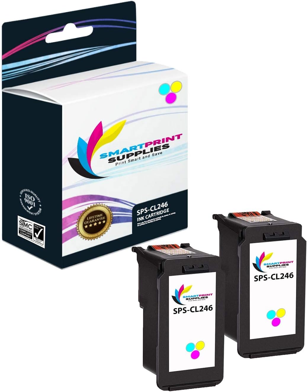 Compatible CL-246 CL246 Tri-Color Ink Cartridge Replacement for Canon Pixma iP2820, MG2420 MG2520 MG2555, MX490 MX492 Printers (300 Pages) – 2 Pack