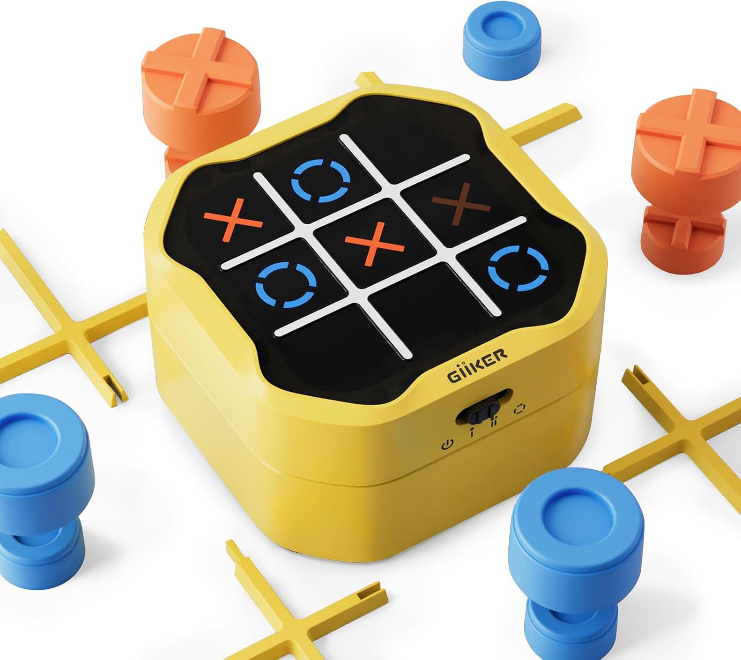 GiiKER Tic Tac Toe Bolt Game, Original 3-in-1 Handheld Puzzle Game Console, Portable Travel Games for Car Ride, Board Games for Kids and Adults, Birthday Gifts for Ages 3+