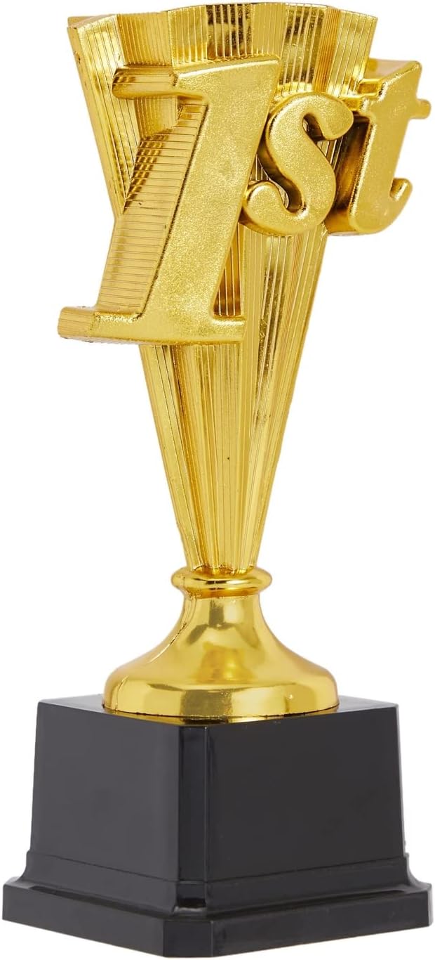 Juvale 1st Place Trophy Award for Sports Tournaments, Funny Gold Trophies for Adults, Competitions, Achievements (8 in)