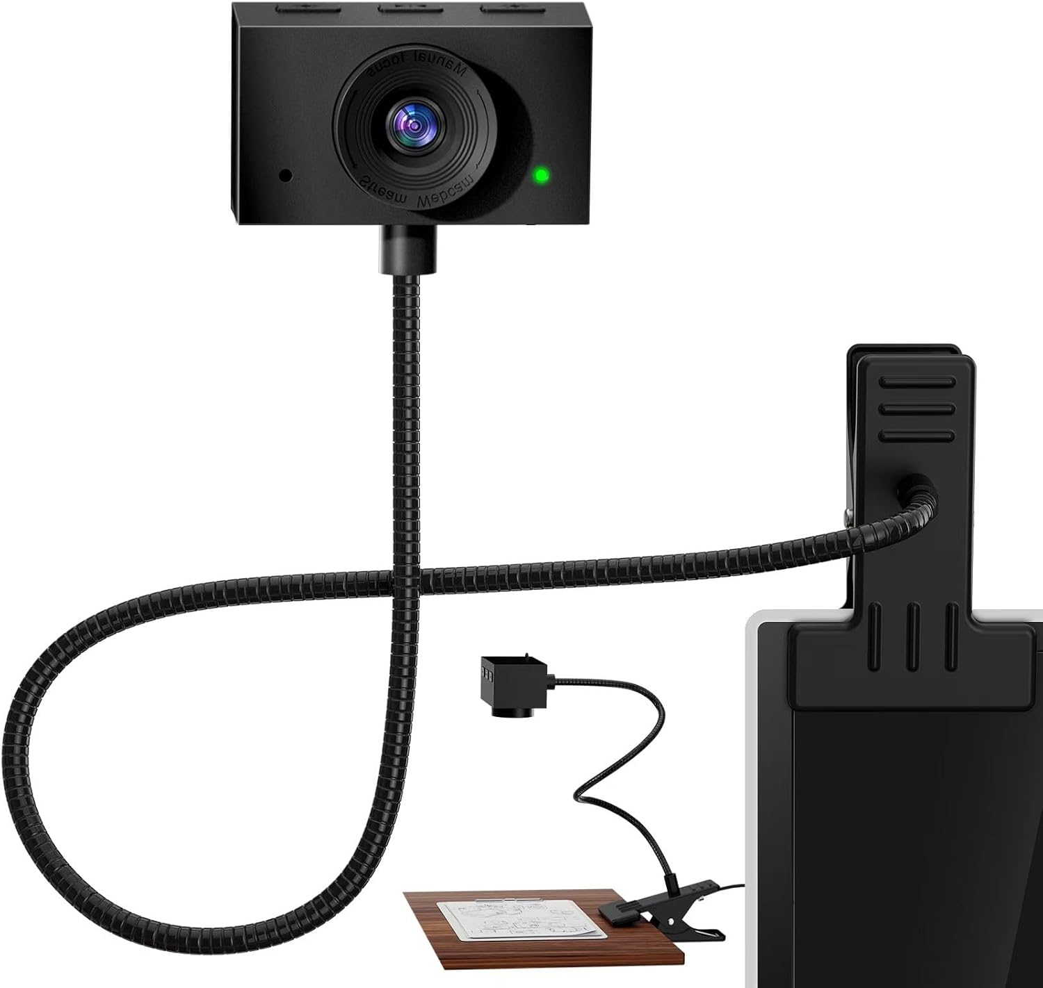 Eye Contact Webcam with Microphone for PC, 1080P Center cam for mac, 95°FOV Middle-Screen Center cam, USB computer camera Plug&Play, for desktop computer Facetime Compatible with macOS&Windows (Black)