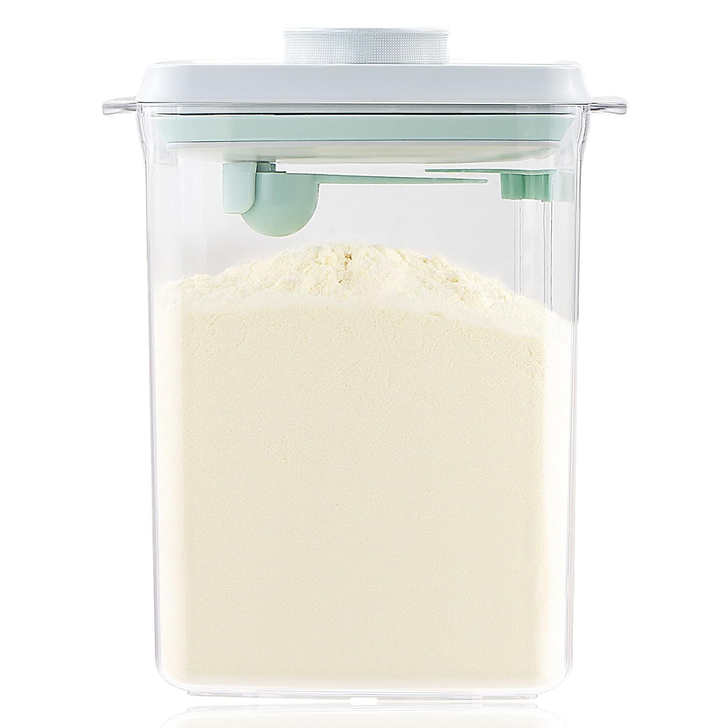 Baby Milk Powder Container – 2300ml Air Tight Formula Dispenser with Spoon and Scraper, BPA-Free, Clear, 800g