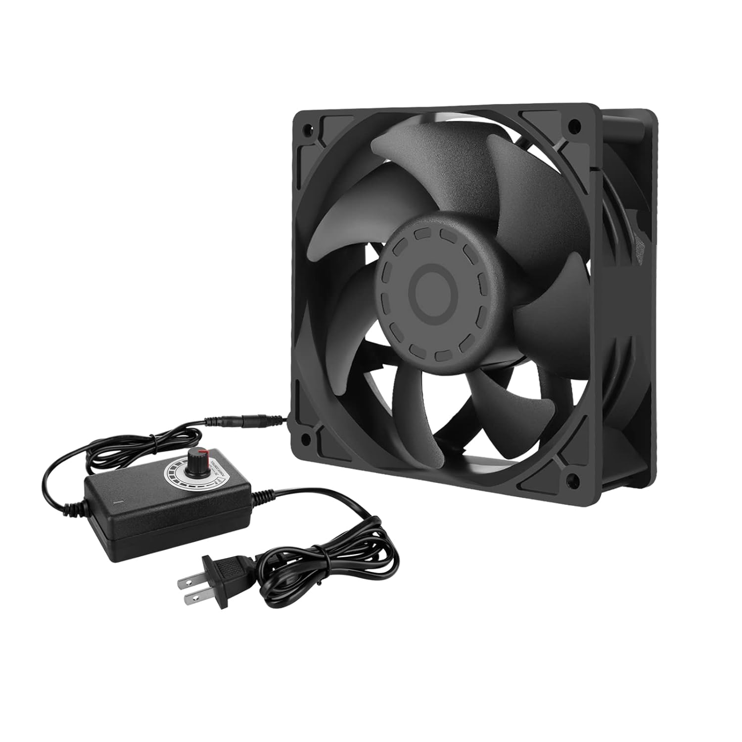 High cfm Computer Fan 120mm x 38mm 110V 220V AC Powered Variable Speed Fan Cooling Components for Receiver Xbox DVR PlayStation Mining Rig Case Server Cabinet Grow Tent GPU Workstations