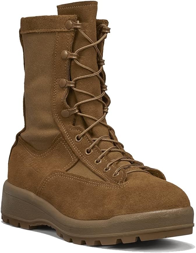 Belleville C795 8” 200g Insulated Waterproof Combat Boots for Men – AR 670-1/AFI 36-2903 Coyote Brown Leather with Gore-Tex Lining and 200g of Thinsulate; Berry Compliant